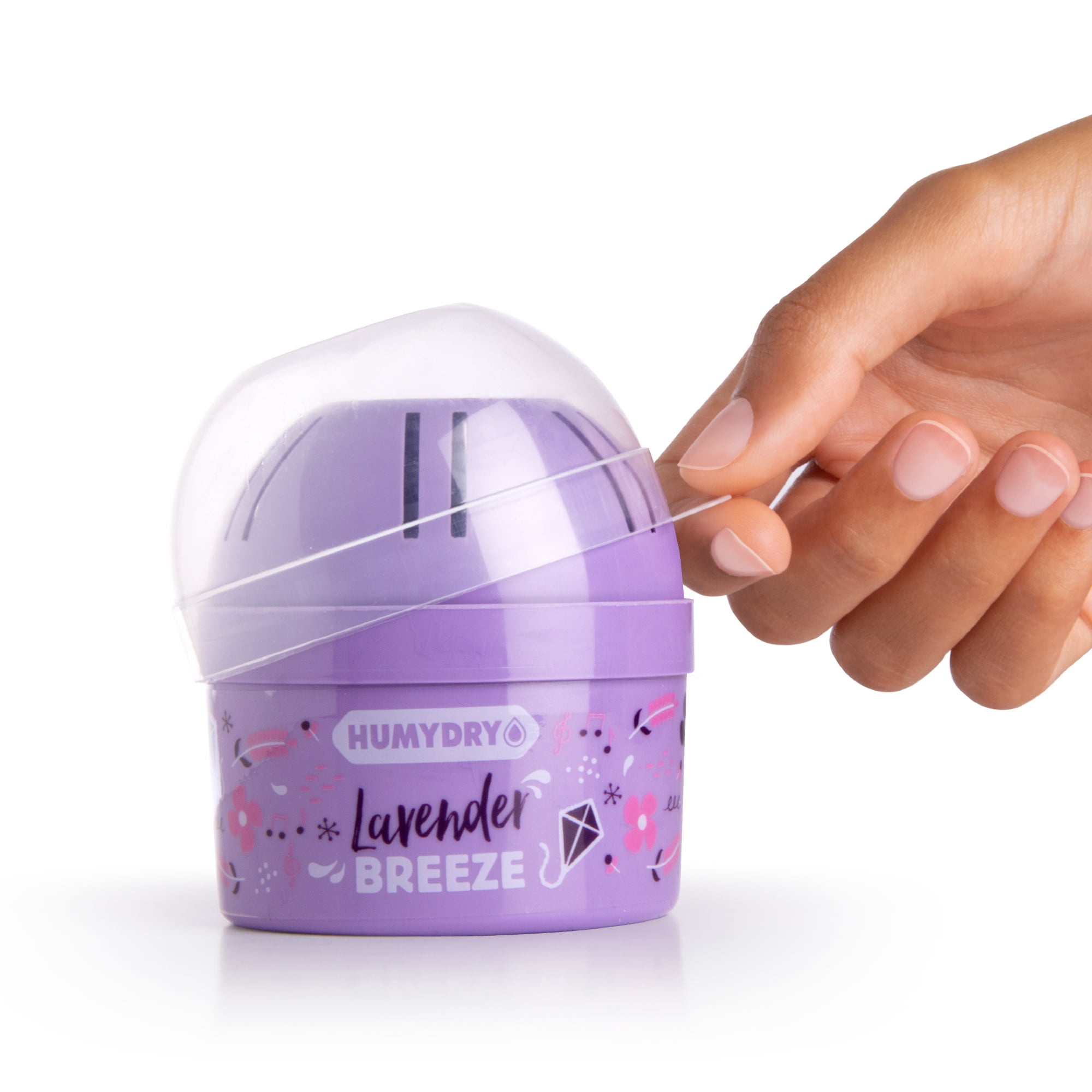 HUMYDRY Moisture Absorber Device, Mini Pack of 12 of 2.6oz, Small Space Dehumidifier and Air Freshener with Lavender Scent, Non Electric Humidity Absorber for Closet Bedroom and Compact Areas