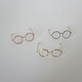 thumbnail image 2 of Gafas pequeñas para muñecas, accesorios de columpio a juego, marco de alambre de acero para gafas, 2 of 6