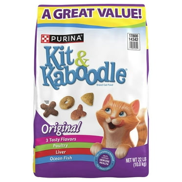 Kit and Kaboodle Purina Kit and Kaboodle Dry Cat Food Original Poultry, Liver and Ocean Fish Flavors 22 lb