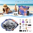 thumbnail image 5 of Colorful Palm Leaves Beach Bag Travel Tote Bag Reusable Shopping Bag Gym Bag with Wet Pocket Waterproof, 5 of 7