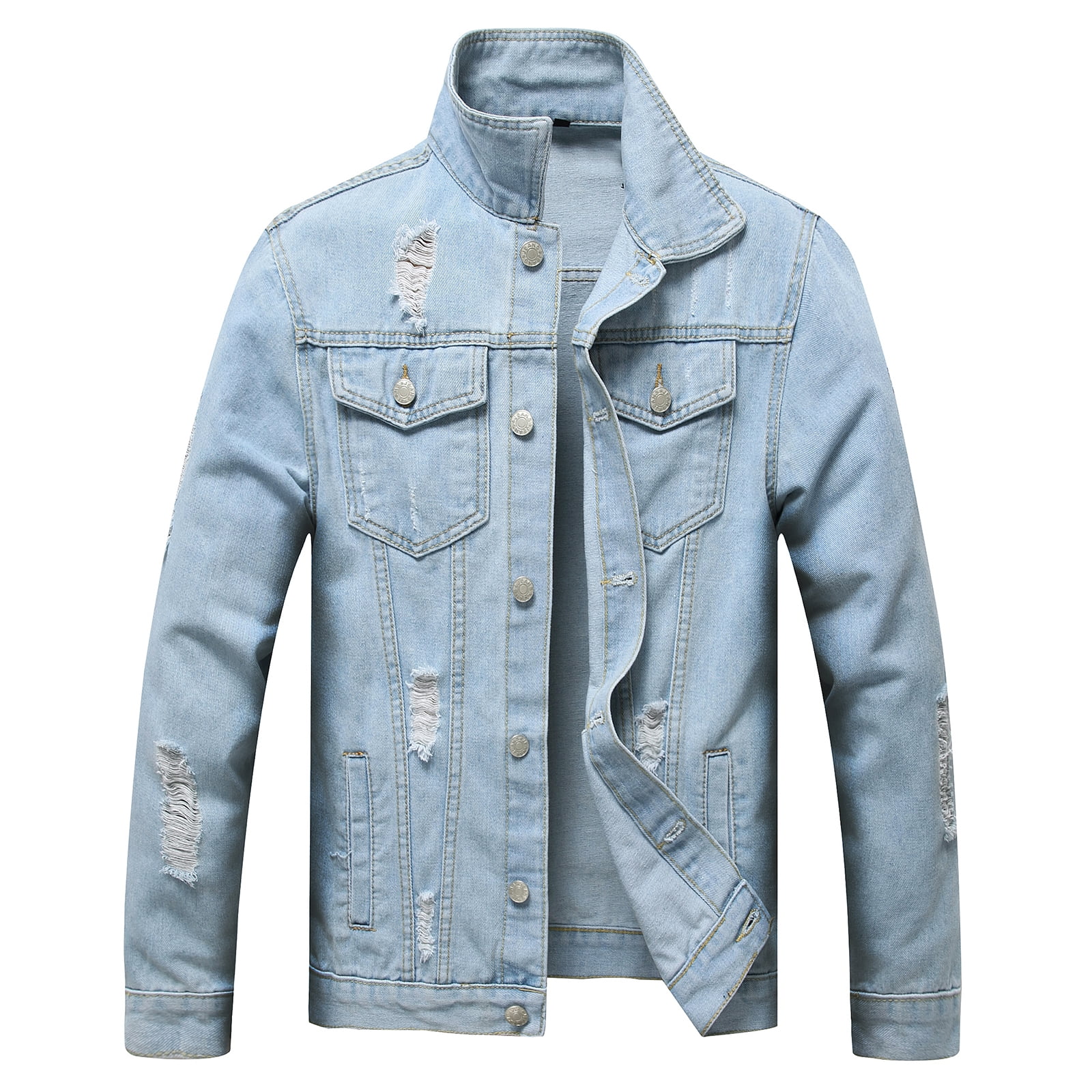 luethbiezx Men's Denim Jacket Coat 