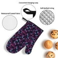 thumbnail image 3 of Haiem Purple Butterfly Print Extra Long Oven Mitts and Pot Holders 4pc Sets: Heat Resistant Silicone Oven Mittens with Mini Oven Gloves and Hot Pads Potholders, 3 of 6