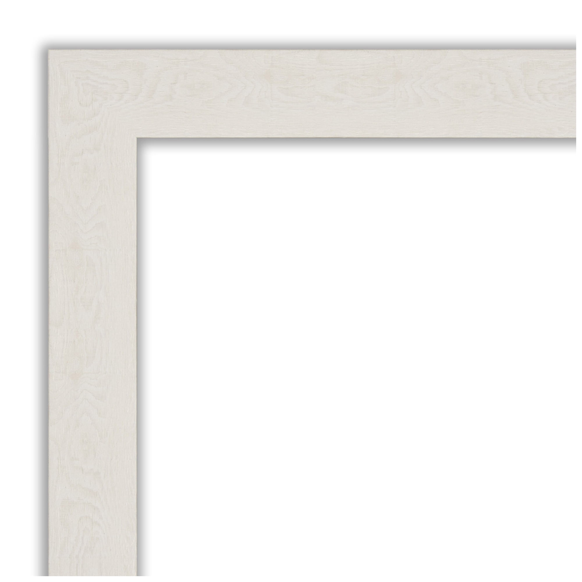 Amanti Art Natural Cork Board Framed Rustic Plank White Narrow Bulletin Board 27 in. x 19 in.