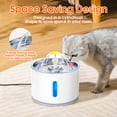 thumbnail image 3 of Qunler Cat Water Fountain, 80oz Automatic Pet Drinking Fountain with Stainless Steel Bowl, Ultra-Quiet Circulating Filter System with LED Light for Cats, 3 of 13