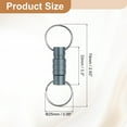 thumbnail image 2 of Uxcell Quick Release Keychain, Detachable Pull Apart Key Rings Clip Spring Split Snap Separate Keychains Lock Holder for Car Purse Bag Belt Grey 1, 2 of 7