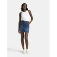 thumbnail image 2 of Time and Tru Women's Denim Mini Skirt, Sizes 0-20, 2 of 5