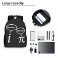 thumbnail image 4 of Be Rational Get Real Imaginary Math Pi Backpack Nerd Mathematics School College Travel Bags Bookbag Fits Lapto, 4 of 5