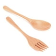 thumbnail image 3 of Kitchen Tableware, Small Size Lightweight Portable Wooden Spoons Easy To Operate Crooked Handle Design With Long Handle For Travel For Home, 3 of 8