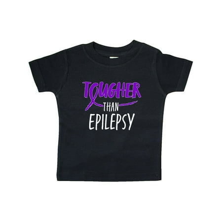 

Inktastic Tougher than Epilepsy with Purple Ribbon Gift Baby Boy or Baby Girl T-Shirt