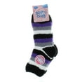 thumbnail image 4 of Lot of 4 Pairs Womens Soft & Cozy Slipper Socks Striped Assorted Colors Sz 9-11, 4 of 6