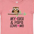 thumbnail image 4 of Inktastic My Gigi and Papa Love Me Granddaughter Girls Baby T-Shirt, 4 of 5