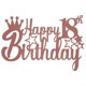 thumbnail image 2 of Birthday Party Decoration Happy Birthday Cake Topper Flat Ornament Rosy Elegant Decoration 1Set, 2 of 4