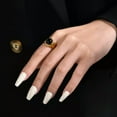thumbnail image 4 of 13mm Women's Black Round Cut Zircon Band 316L Stainless Steel Gold Ring Size 6-9, 4 of 4