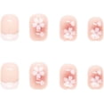 thumbnail image 2 of 24 piezas de uñas postizas cuadradas cortas JAMW color blanco lechoso, 2 of 5