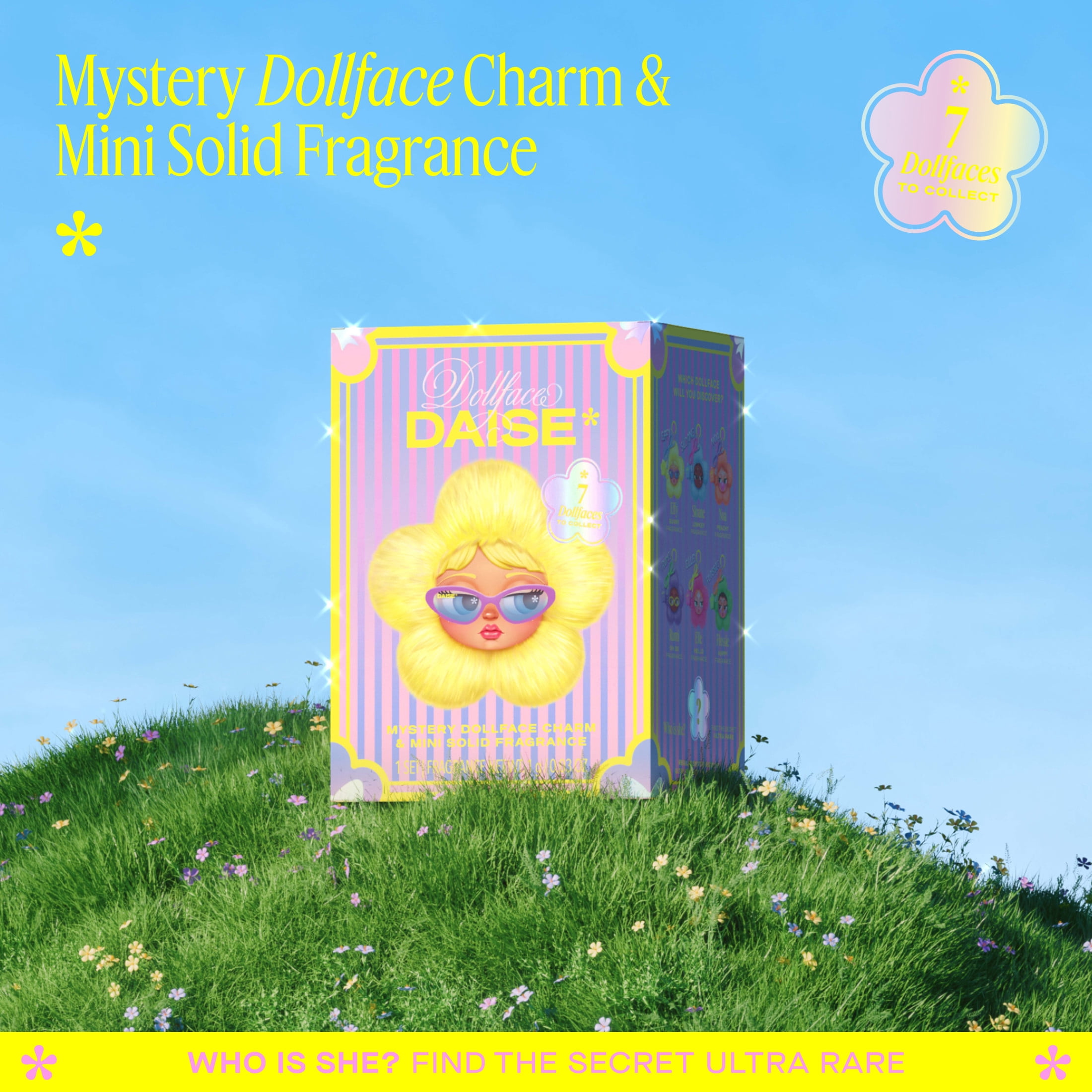 DAISE Blind Box Mystery Dollface Charm & Mini Solid Fragrance, 1 Set | Fragrance 1 g / 0.03 OZ