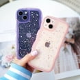 thumbnail image 3 of Compatible with iPhone 13 Mini,Cute Kawaii Bling Sparkle Glitter Frame Shape Soft Silicone Shockproof Protective Phone Case Cover for Women Girls Pink, 3 of 15