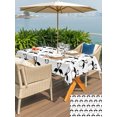 thumbnail image 5 of Outdoor Tablecloth with Umbrella Hole for Patio/Picnic/Party/Camping, Black Flamingos Waterproof Table Cloth Rectangle Table Cover Washable, Modern Art Elegant Pastoral (60"x 102"), 5 of 9