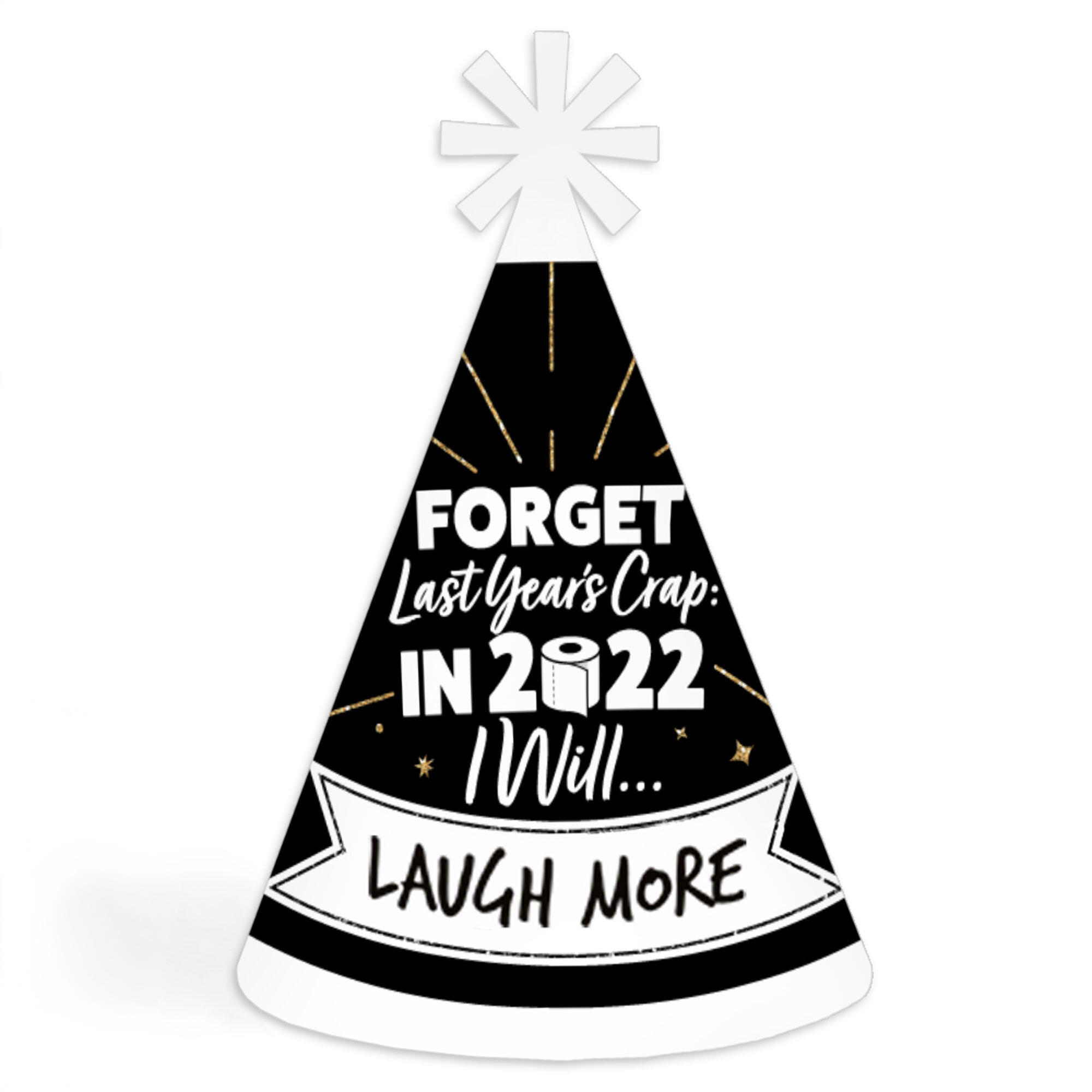 2022 Christmas Event Party Hat Big Dot Of Happiness Rollin' In The New Year - 2022 New Year's Eve  Resolution Cone Party Hat For Kids And Adults - Set Of 8 (Standard Size) -  Walmart.com