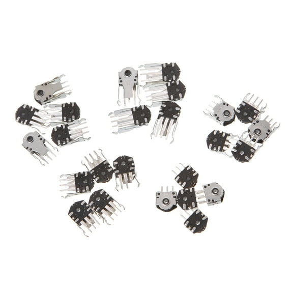 JUNTEX 25pcs 5 Kinds Mouse Encoder Kit Wheel Encoder Switches Repair Parts Decoder Whee