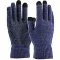 thumbnail image 2 of ZOELNIC Winter Knit Gloves Touchscreen Windproof Anti-slip Thermal Soft Wool Lining Elastic Cuff for Women Men, Blue Man, 2 of 9