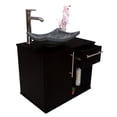 thumbnail image 3 of Gabinete para Baño con Puerta Y Cajón con Lavabo Y Monomando (Negro Mate/Gris) DECOMOBIL GABINETE 08, 3 of 4