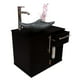 thumbnail image 3 of Gabinete para Baño con Puerta Y Cajón con Lavabo Y Monomando (Negro Mate/Gris) DECOMOBIL GABINETE 08, 3 of 4