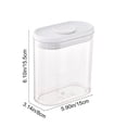 thumbnail image 3 of Transparent Airtight Food Storage Jars, Sliding Lid Sealing Containers for Grains, Snacks, Dried Goods, Stackable Kitchen Storage Box for Space-Saving Organization, 3 of 6