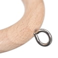 thumbnail image 4 of Uxcell 6Pack 2.75 Inch Wooden Curtain Drapery Ring Hook for Curtain Drapery Rod, Natural, 4 of 6
