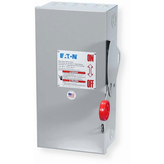 Eaton DH221FGK 2 Wire 2 Pole Fusible K Series Heavy-Duty Safety Switch 240 Volt AC 30 Amp NEMA 1