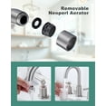 thumbnail image 5 of Wowow 8 in. Widespread Double Handle Bathroom Faucet with Pop-Up Drain Kit and Supply Lines Included in Brushed Nickel, 5 of 7