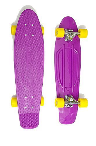 Skate for Beginners and Professionals 27-inch Vintage Skateboard Shortboard for Kids and Adults Stylish Board with Interchangeable Wheels