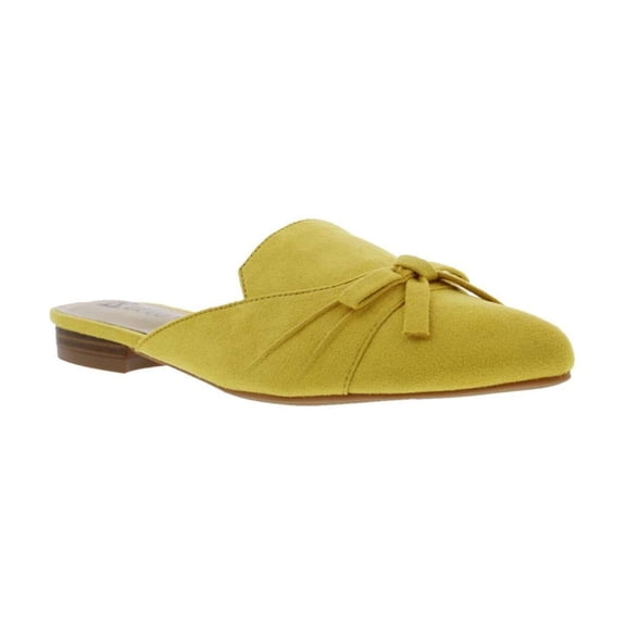 Bellini Flick Womens Comfort Slip On Mule 6.5 Yellow Microsuede