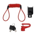 thumbnail image 1 of 1 Ensemble Verrou de Frein à Disque Alarme Sonore Verrou Cadenas de Roue de Vélo avec Câble de Rappel, 1 of 5