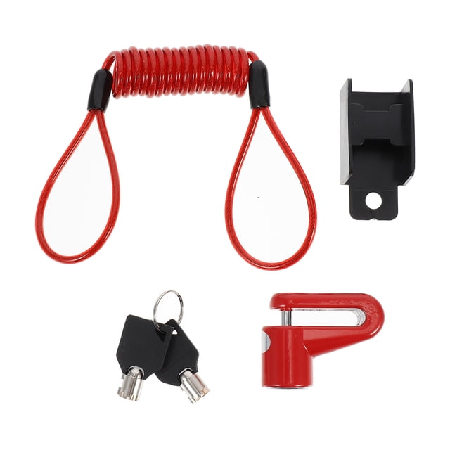 1 Ensemble Verrou de Frein à Disque Alarme Sonore Verrou Cadenas de Roue de Vélo avec Câble de Rappel