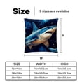 thumbnail image 5 of Starry Shark Velvet Bed Pillow Set with Unique Patterns in Sizes 16x16, 18x18, and 20x20 Inches - Includes 2 Chair Pillow Covers,Bed Pillow for Any Occasion, 5 of 6