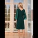 thumbnail image 4 of Vestidos de para Mujer, con Mangas Abullonadas, para Fiestas, Bodas y Cócteles Verde Oscuro XL, 4 of 5