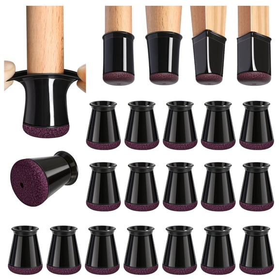 32 pcs Chair Leg Floor Protectors for Hardwood tile Floors, Chair Leg Covers Silicone Felt Furniture Pads (Extra Small fit: 0.5" - 0.89")