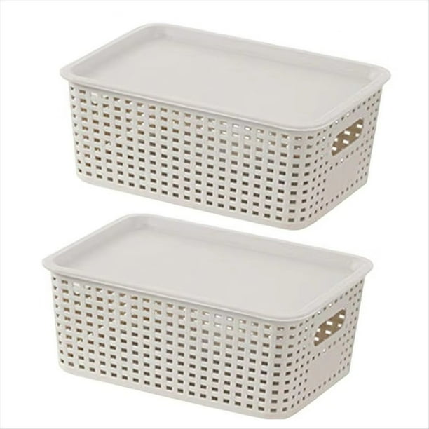 Cestas de Almacenamiento Apilables Organizador de Armario Apilable Portátil Suministros de Organización de Cocina Contenedores de Almacenamiento para Sala de Juegos Hogar