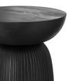 thumbnail image 6 of Boyd 13 inch Wide Solid Mango Contemporary Line Accent Table in Black, Assembled, 6 of 10