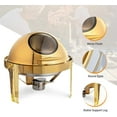 thumbnail image 6 of Ktaxon Roll Top Chafing Dish for Buffet, 6 Quart Stainless Steel Buffet Set with Visible Window, Chafers and Warmers Sets for Party, Catering, Wedding, Banquet, Graduation, 6 of 7