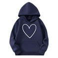 thumbnail image 3 of Bnwani Big Girls Hoodies Long Sleeve Oversized Fleece Sweatshirt Cute Plain Tops Pullover, 3 of 3