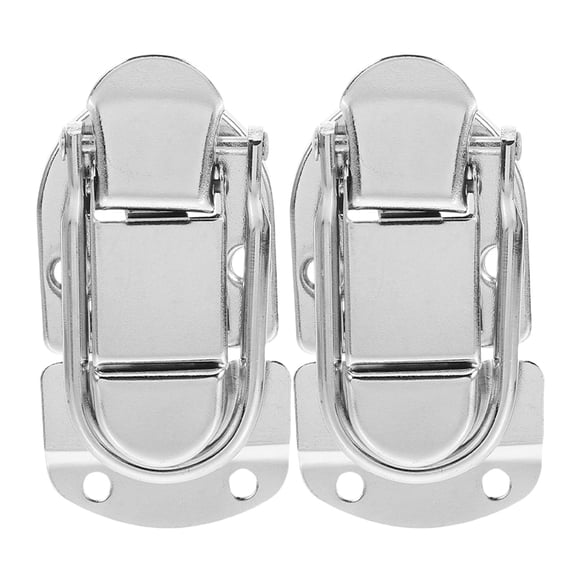 HOOWIFFY 2-Pack Zinc Alloy Self-Locking Box Latch Locks for Craft Boxes, Storage Cases, and Toolboxes
