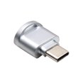 thumbnail image 2 of Mini Metal USB 3.1 Micro Secure Digital TF Memory Type-C Card Reader OTG Adapter,Grey, 2 of 8