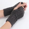 thumbnail image 2 of Yoyauz Fingerless Thumb Hole Gloves Winter Knitted Arm Warm Gloves, 2 of 6