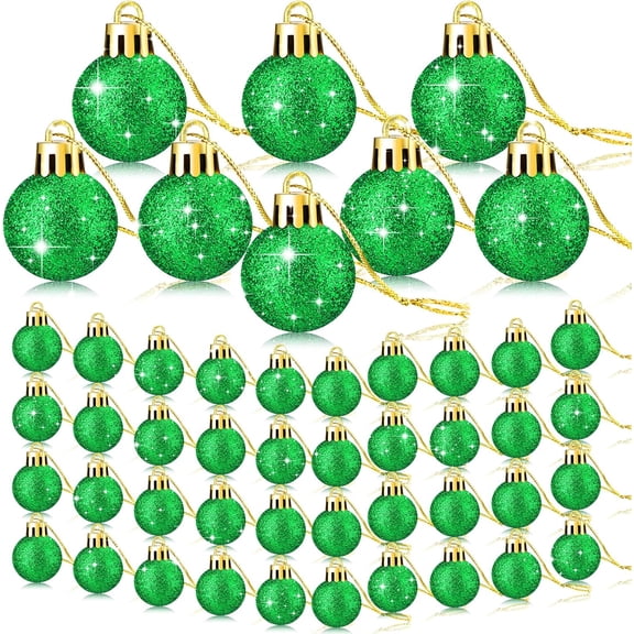 24 Pcs Christmas Mini Balls Ornaments Miniature Glitter Balls Xmas Tree Small Hanging Decorations Pendants for Holiday Party Wedding DIY Craft Home Decor