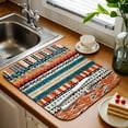 thumbnail image 3 of Dish Drying Mat for Kitchen Countertop, Bohemian Absorbent Microfiber Dish Mat Reversible Quick Dry Non Slip Draining Mat Kitchen Drying Pad for Dishes, Utensils 16x18 Inch Ethnic Art Decor, 3 of 9