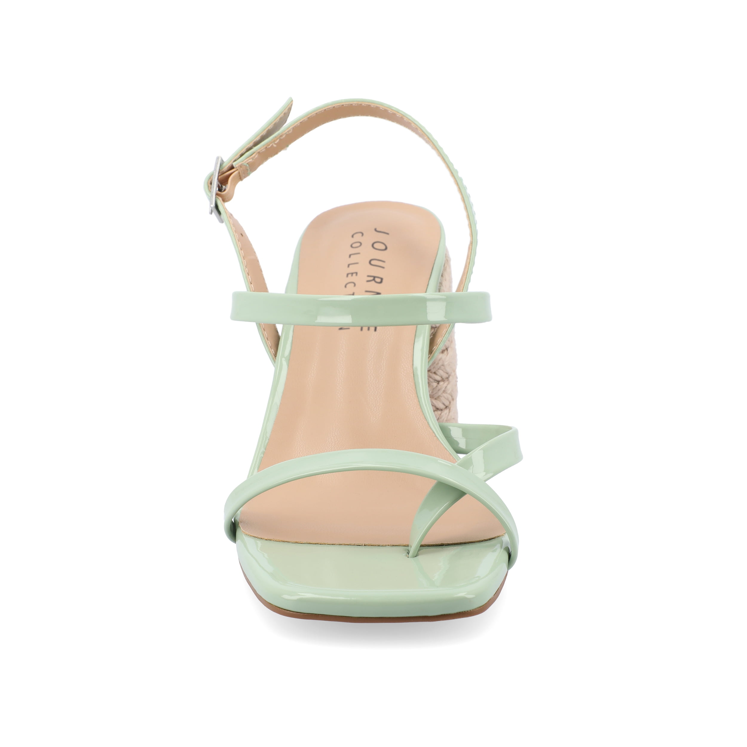 Journee Womens Olivina Jute Covered Block Heel Dress Sandals