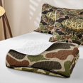 thumbnail image 4 of Feelyou Camouflage Basketball Quilt King for Boys, Dripping Sport King Coverlet Set, Green Brown, 3-Piece, 4 of 7