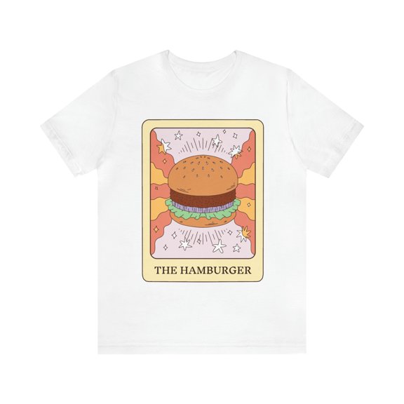 The Hamburger Tarot Card Parody Shirt, Funny Burger T-Shirt