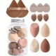 thumbnail image 1 of Set de 12 esponjas de maquillaje con tarro, color cafe,, 1 of 5